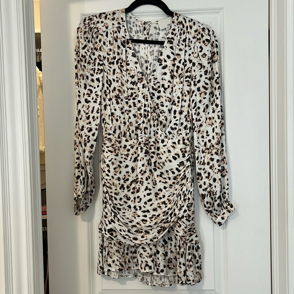 Leopard print mini dress